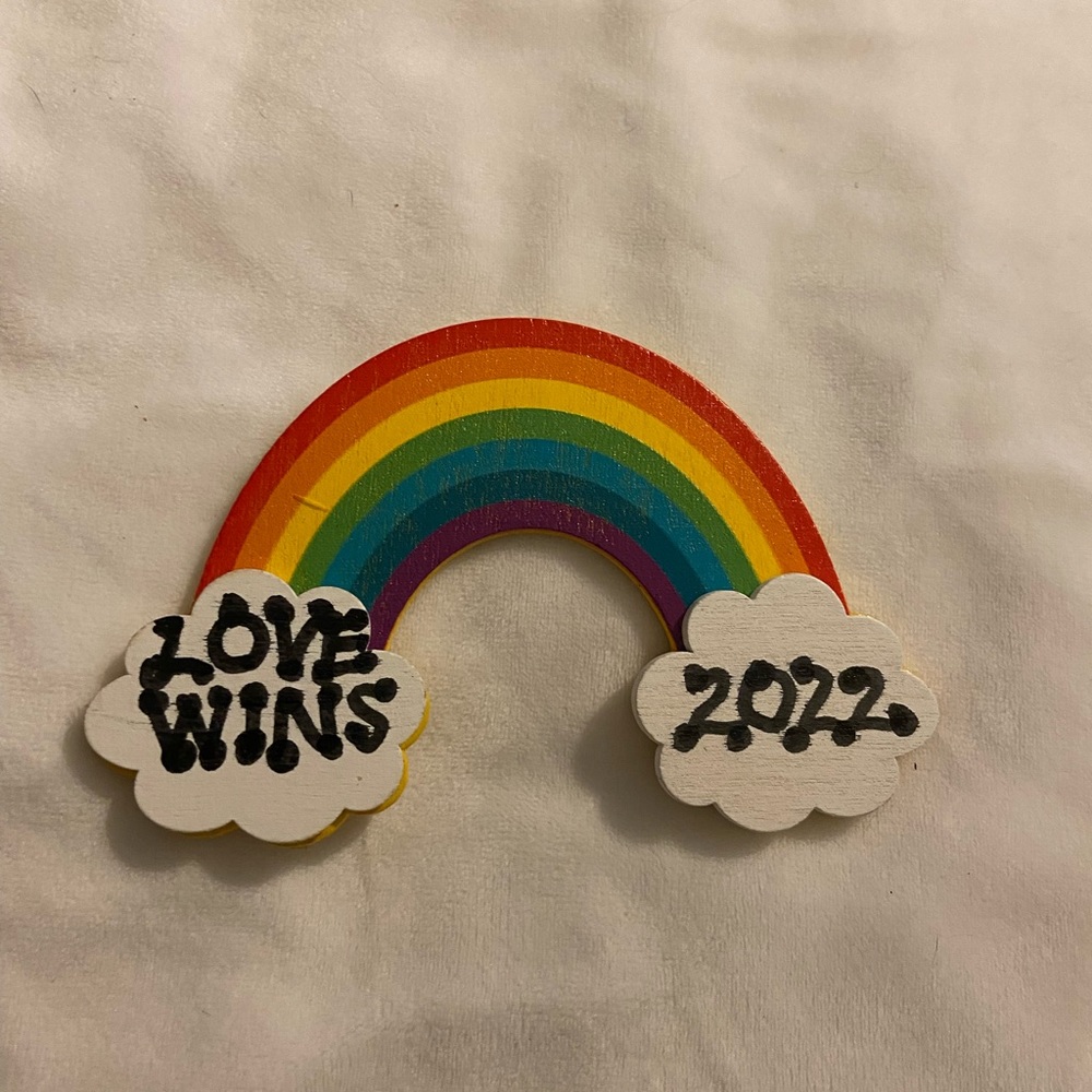 Gay Pride  2022 Rainbow PERSONALIZED Christmas Ornament